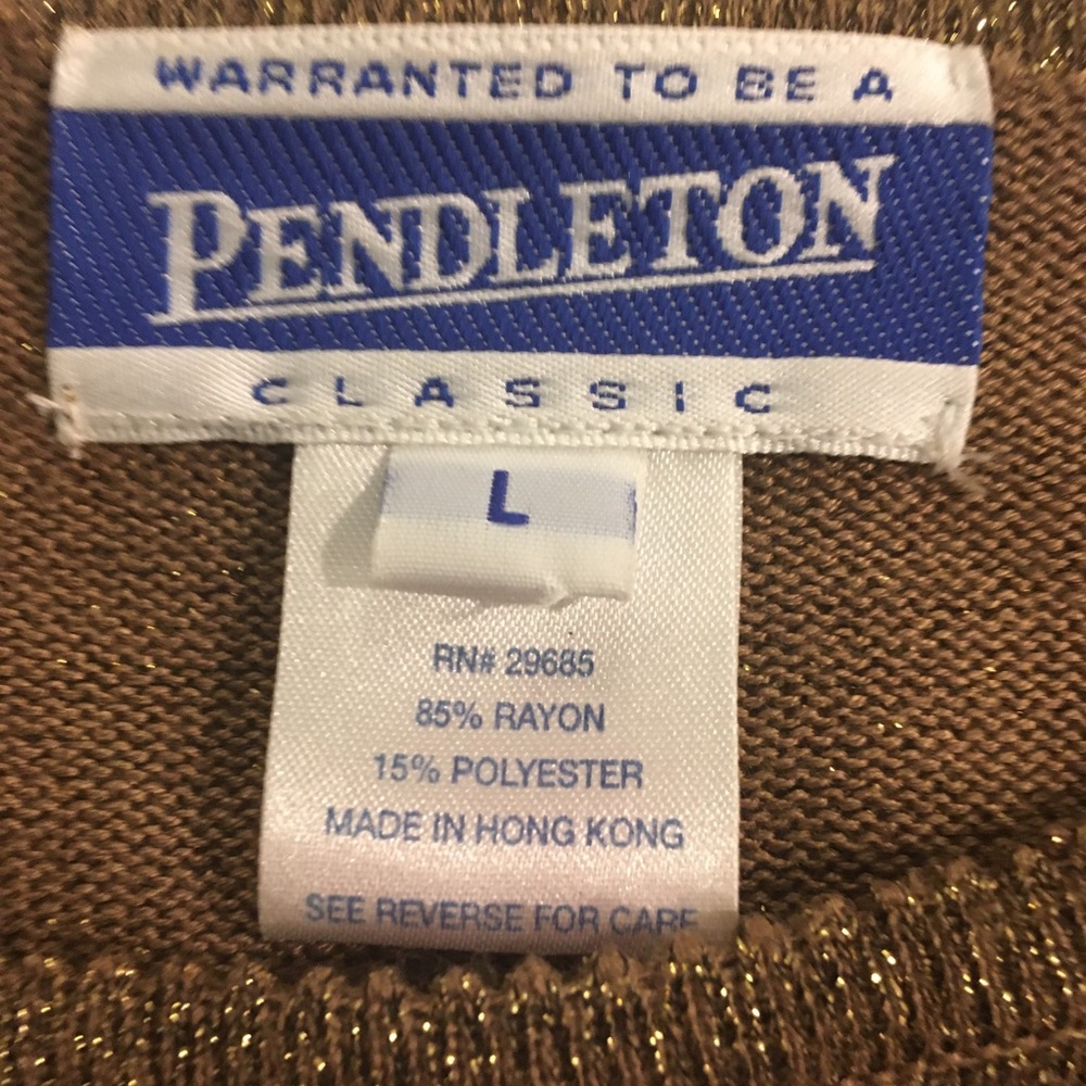 Vintage Pendleton gold cropped sweater‎ EUC - Picture 5 of 7